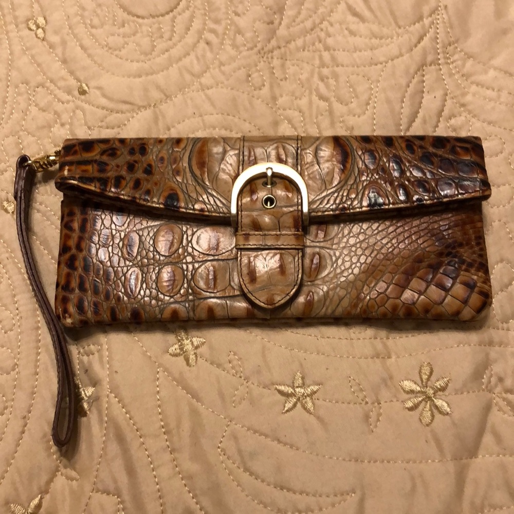 Brahmin brown clutch